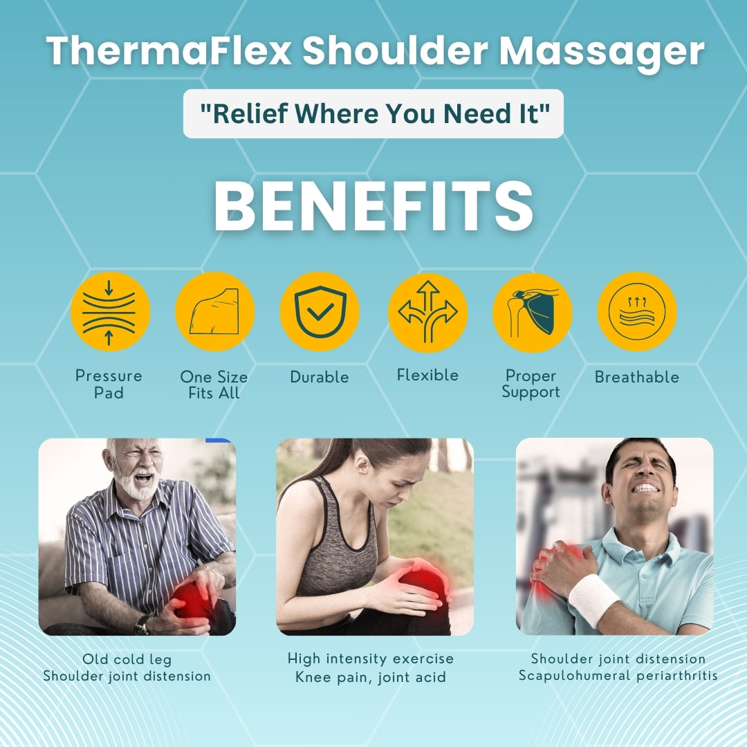 ThermaFlex Shoulder Massager - Electric Warm Heating Pad