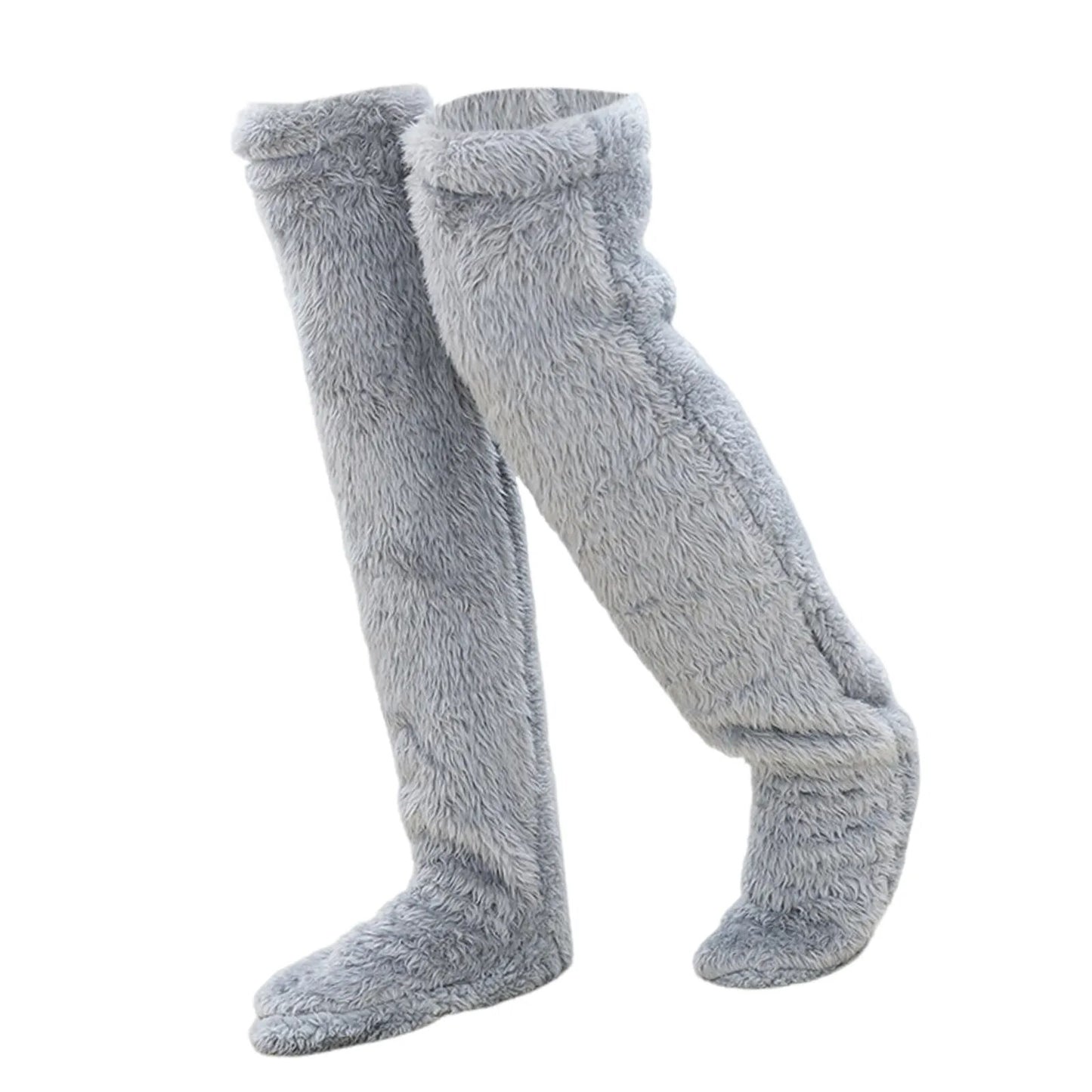 CozyBear™ Knee-High Furry Socks